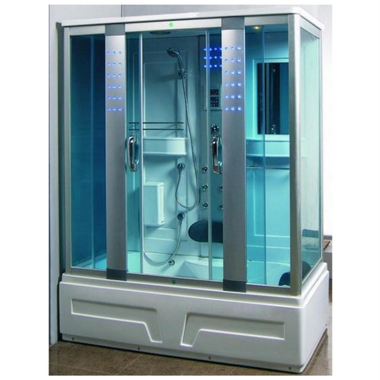 CABINA DE HIDROMASAJE CON BAÑERA DE 160X85 CM CON BLUETOOTH DISPONIBLE TAMBIÉN CON BAÑO TURCO CB065