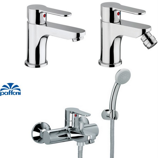 Mezclador de lavabo o bidé con desagüe o bañera con ducha manual marca Paffoni RB93