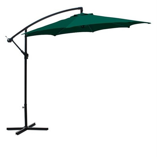 Parapluie vert d'extérieur et de jardin de 3 mètres de forme octogonale OB04