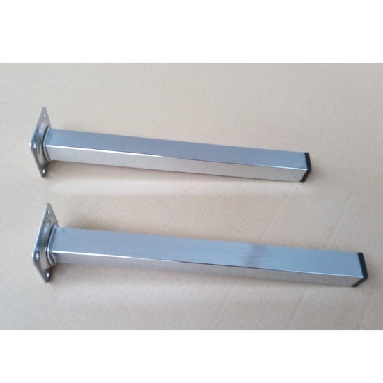 Pieds en métal chromés H30 cm pour meubles de salle de bain suspendus