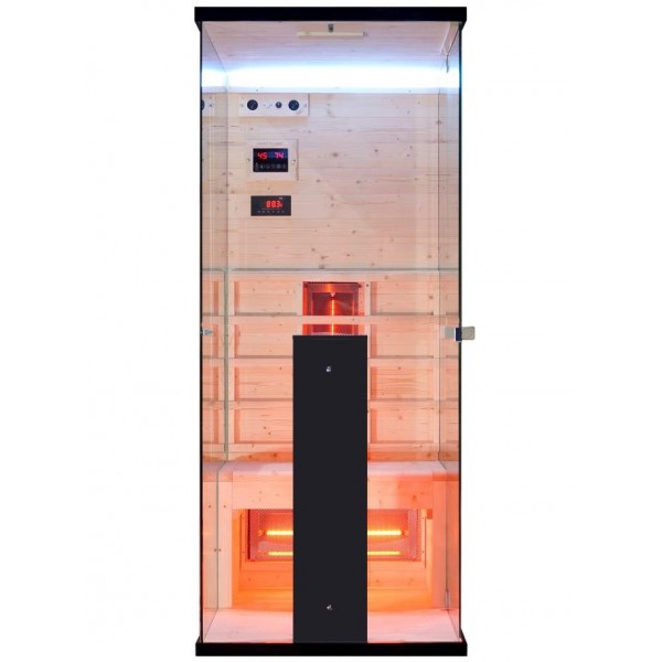 Infrared sauna 80x110 cm with 3 radiant full spectrum colour therapy and bluetooth SN071