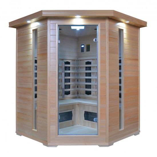 Four person Infrared sauna, 150x89x84 cm, with chromotherapy and ionizer - SN012