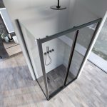 shower-box-black-fixed-door-slide-transparent-antiscale-open-3