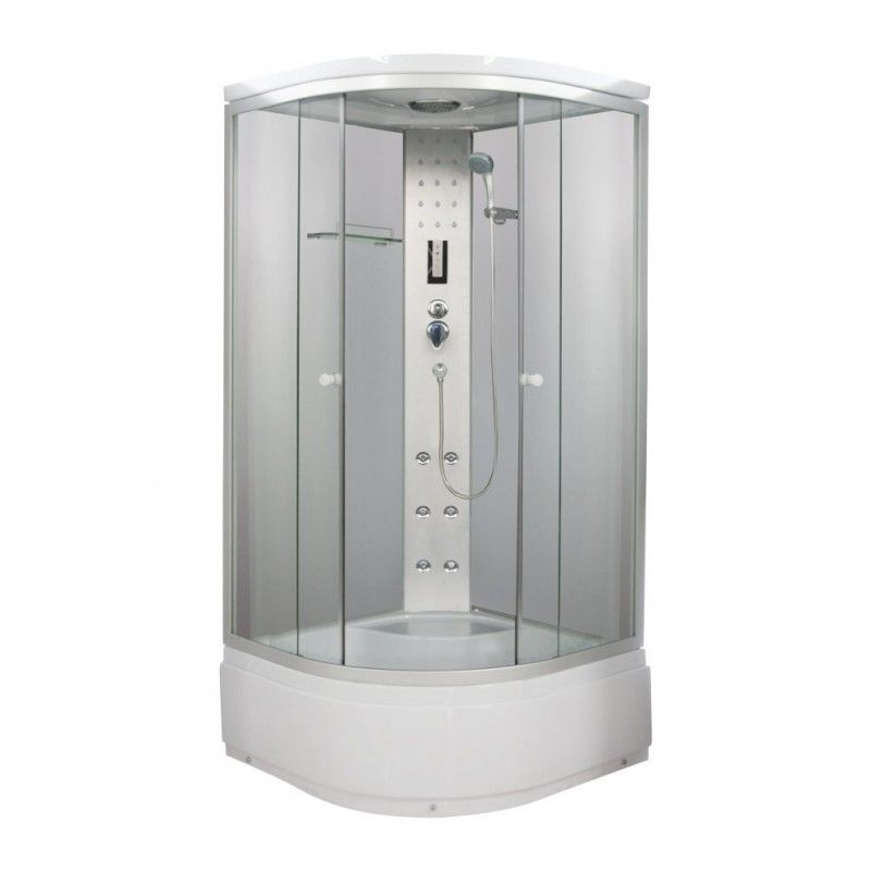 Cabina de Hidromasaje 90x90, con 6 chorros, Radio FM, con Sifón y Calefacción CB043