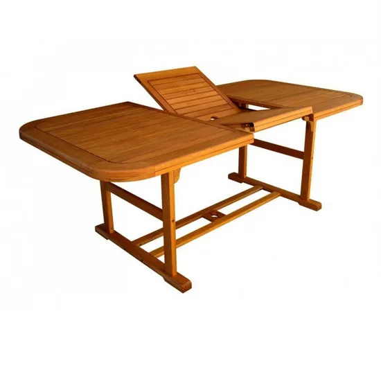 Mesa extensible de exterior Silvia 150/200x90 cm de madera maciza de acacia
