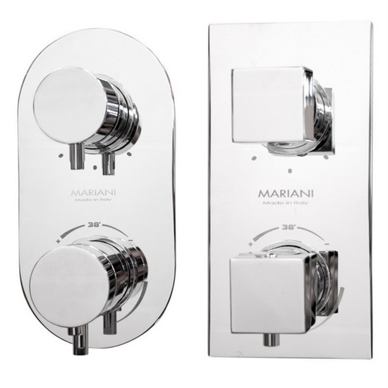 Mitigeur thermostatique de douche encastré en deux modèles Marque Mariani RB112