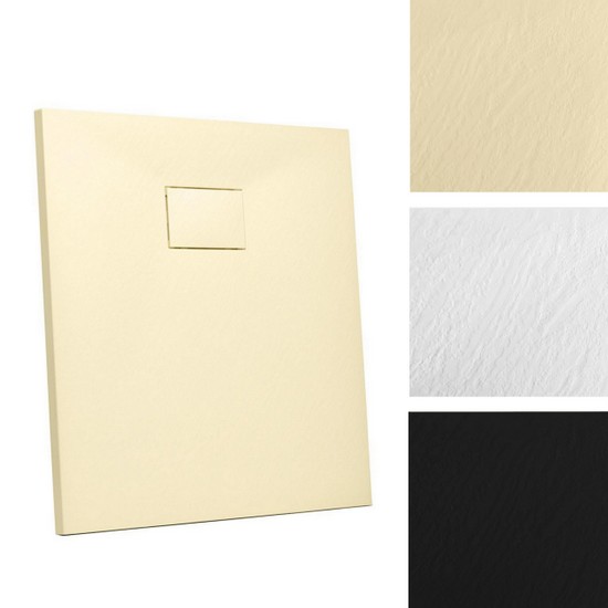 Ultraslim Duschwanne in Harz-Effekt Stein 80x80 cm auch größenverstellbar und in 3 Farben erhältlich PA034