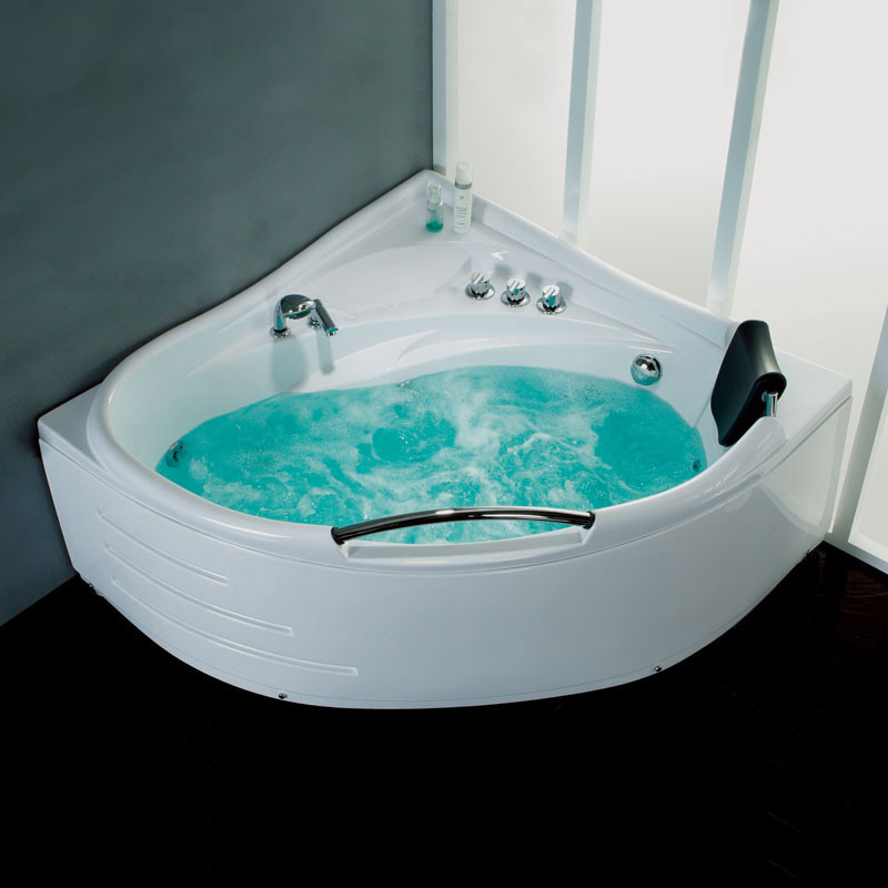 Whirlpool-Badewanne 140x140 mit Whirlpool-Pumpenkopfstütze 10 VS025-Düsen