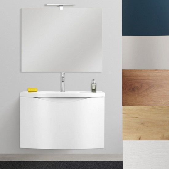 Mueble de Baño Suspendido Debby 60x40,  disponible en 4 colores y con Espejo incluido
