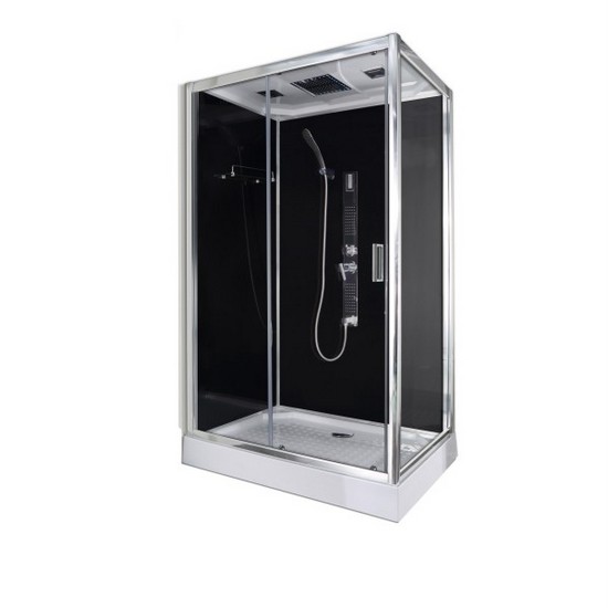Cabina de hidromasaje 80x120 cm con cromoterapia bluetooth y montaje rápido Quick Line CB094