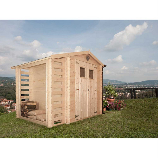 Fichtenholzschuppen 272x206 cm mit Holzschuppen CS010