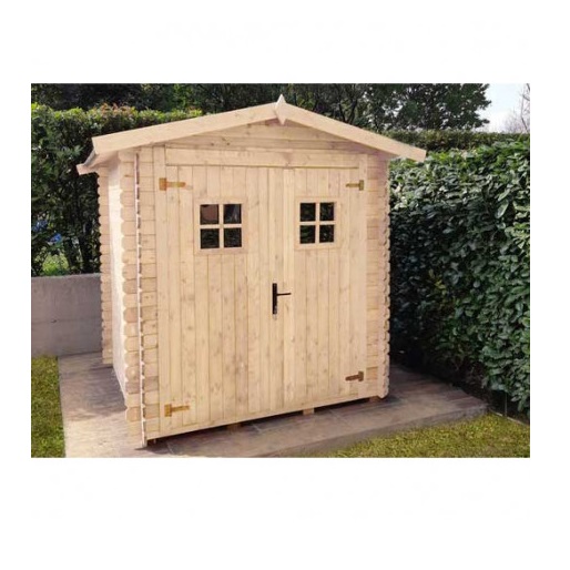 Chalet d'extérieur en bois de 200x200 cm avec porte double CS007