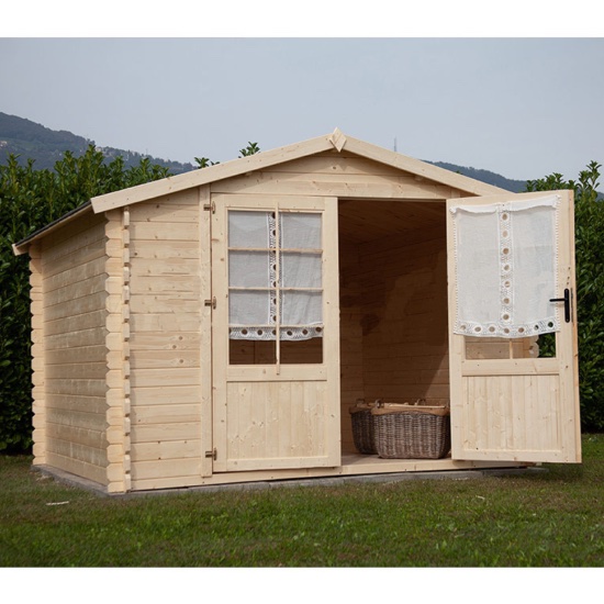 250x250 cm Fichtenholz Outdoor-Häuschen CS011