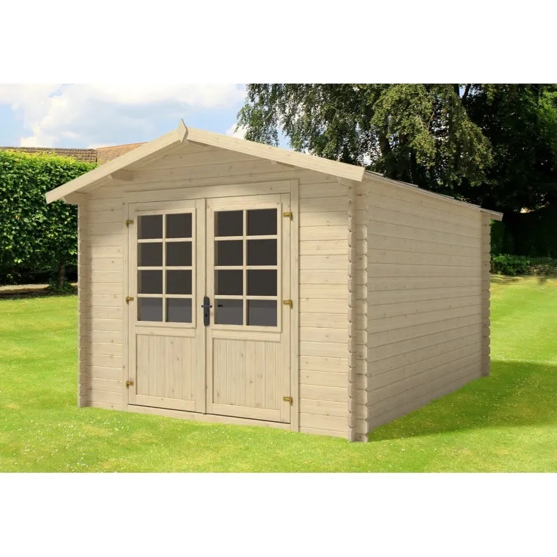 Maison en bois 300×400 cm pour le jardin et l'extérieur avec ou sans plancher CS031